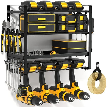 Kit Tools Organizer Power Tool Organizer Wall Mount Utility Racks Suitable for Workshop Extended Large Heavy Duty Drill Holder