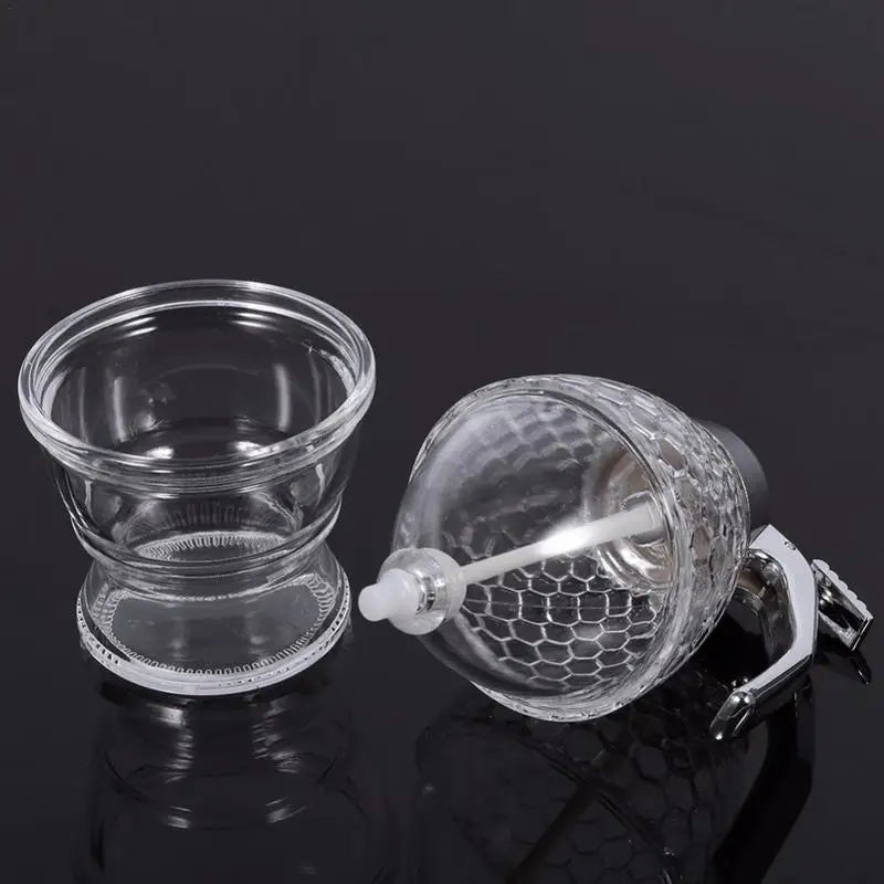 Acrylic Honey Dispenser Honey Drain Container Pot Anti-Drip Beehoney Jar Bee Drip Kettle Cup Kitchen Honey Storage Accessories