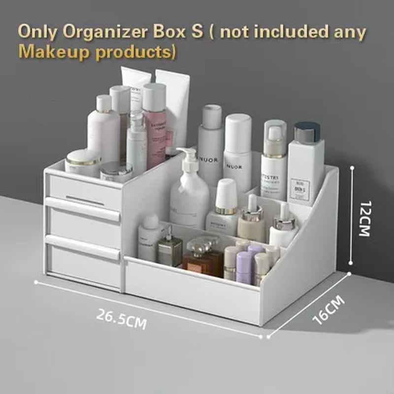 Makeup Organizer Cosmetic Large Capacity Cosmetic Storage Box Desktop Jewelry Organizer Nail Polish Makeup Drawer Container