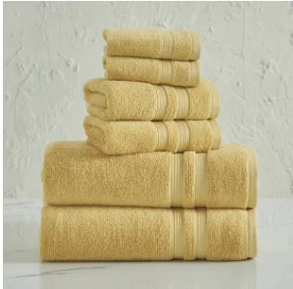 Solid 6/10/18-Piece Bath Towel Set, Cotton Textured Bathroom Towel Sets, Hand and Washecloth Set