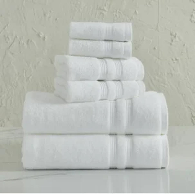 Solid 6/10/18-Piece Bath Towel Set, Cotton Textured Bathroom Towel Sets, Hand and Washecloth Set