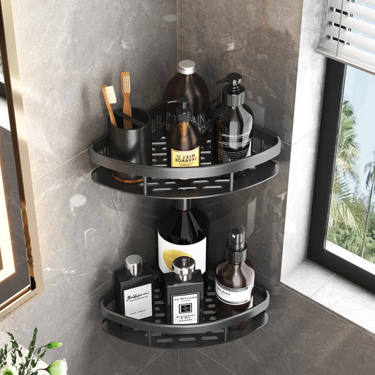 Bathroom Storage Rack No Drill Shelves Wall Mount Corner Shelf Shower Holder for WC Shampoo Organizer Bathroom Accessories