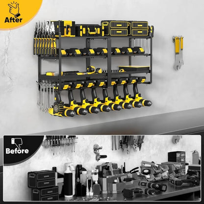 Kit Tools Organizer Power Tool Organizer Wall Mount Utility Racks Suitable for Workshop Extended Large Heavy Duty Drill Holder