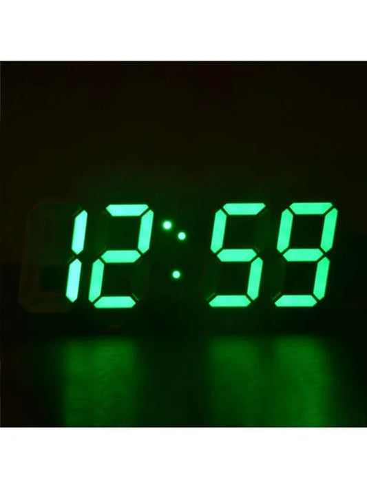 3D LED Digital Clock Luminous Fashion Wall Clock Multifunctional Creative USB Plug in Electronic Clock Home Decoration